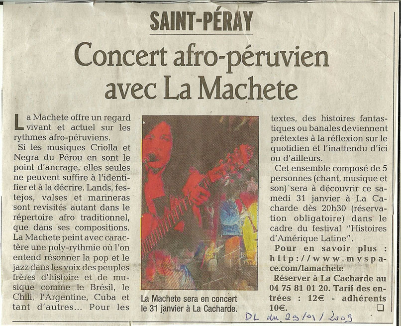 8 eme édition semaine "Histoires d'Amérique latine" de Saint-Péray en ardèche avec l'association Ayllu et Partage sans Frontières - la presse - article 05